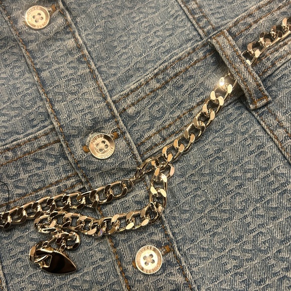 Guess Denim Button-Front Mini Dress - Picture 10 of 10